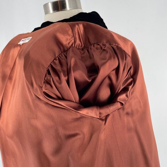 Saint Laurent Rive Gauche Jacket RARE Vintage 70's Brown Wool Velvet Trim Small - Picture 10 of 15